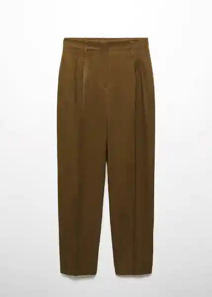 Pantalón Joao Verde Talla 34 Mujer Mango