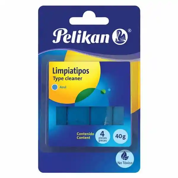 Limpiatipos Pelikan X 4 Azul 40gr