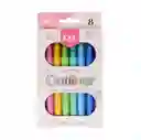 Marcadores Outliner Escarchados Marca Kiut Brillantes Caja X8 Unds