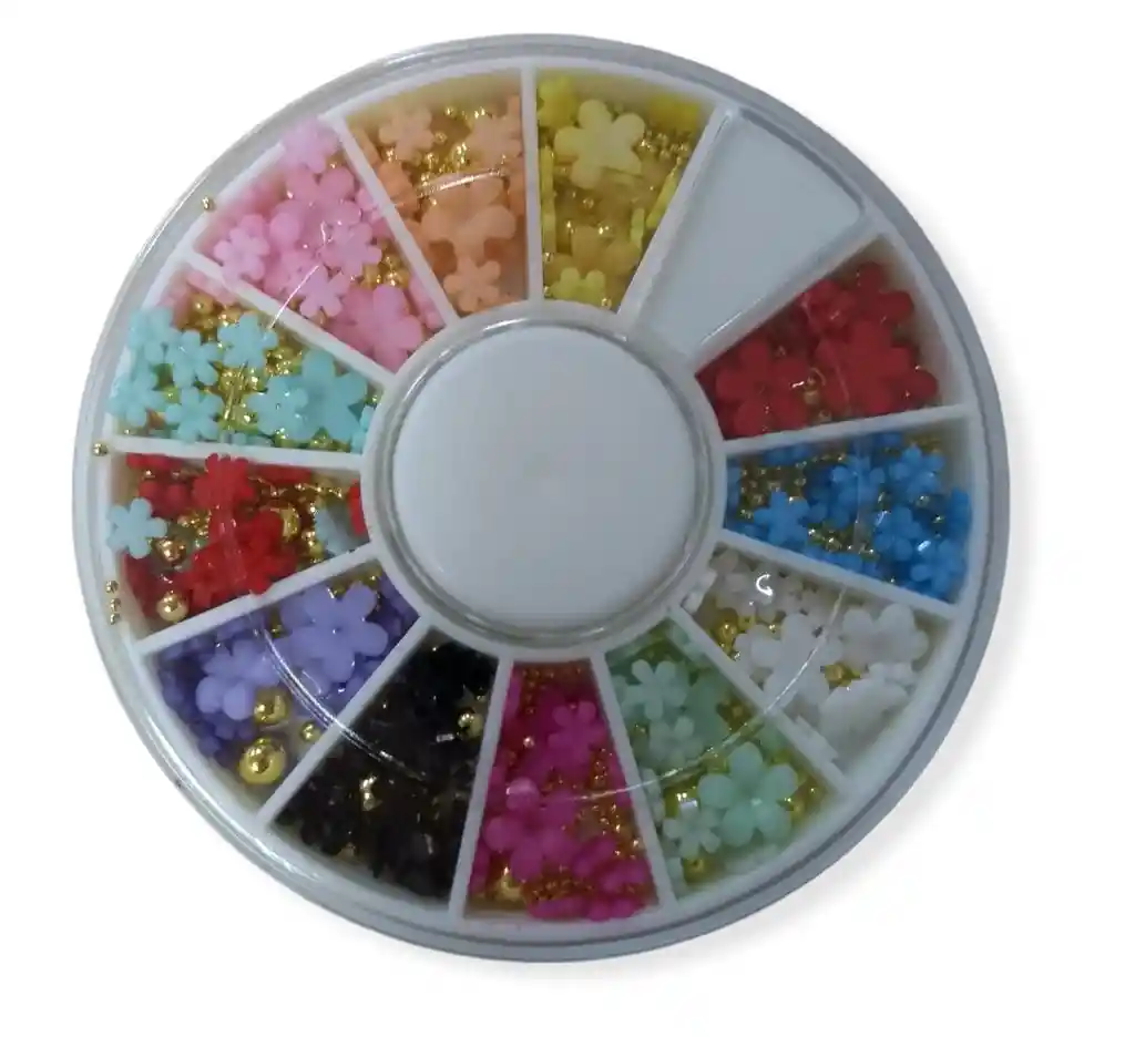 Gemmas Flores Multicolor Para Uñas