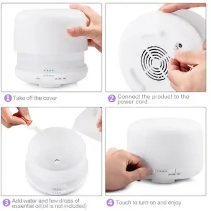   HUMIDIFICADOR  Atomizador Difusor De Aroma Led 300 Ml 