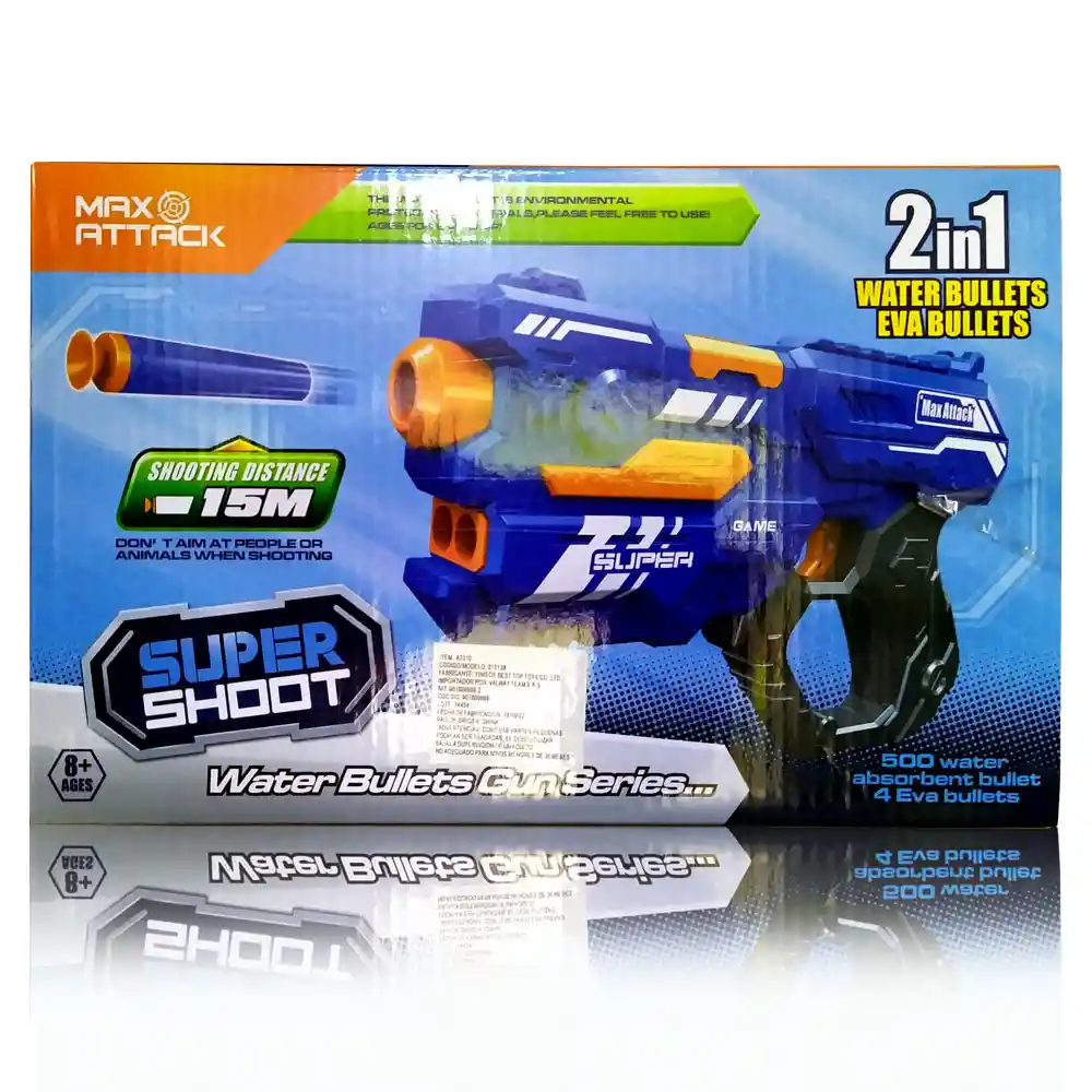 Armas Juguetes Azul Super Shoot Juguetería Lanzadoras Niños Didáctico