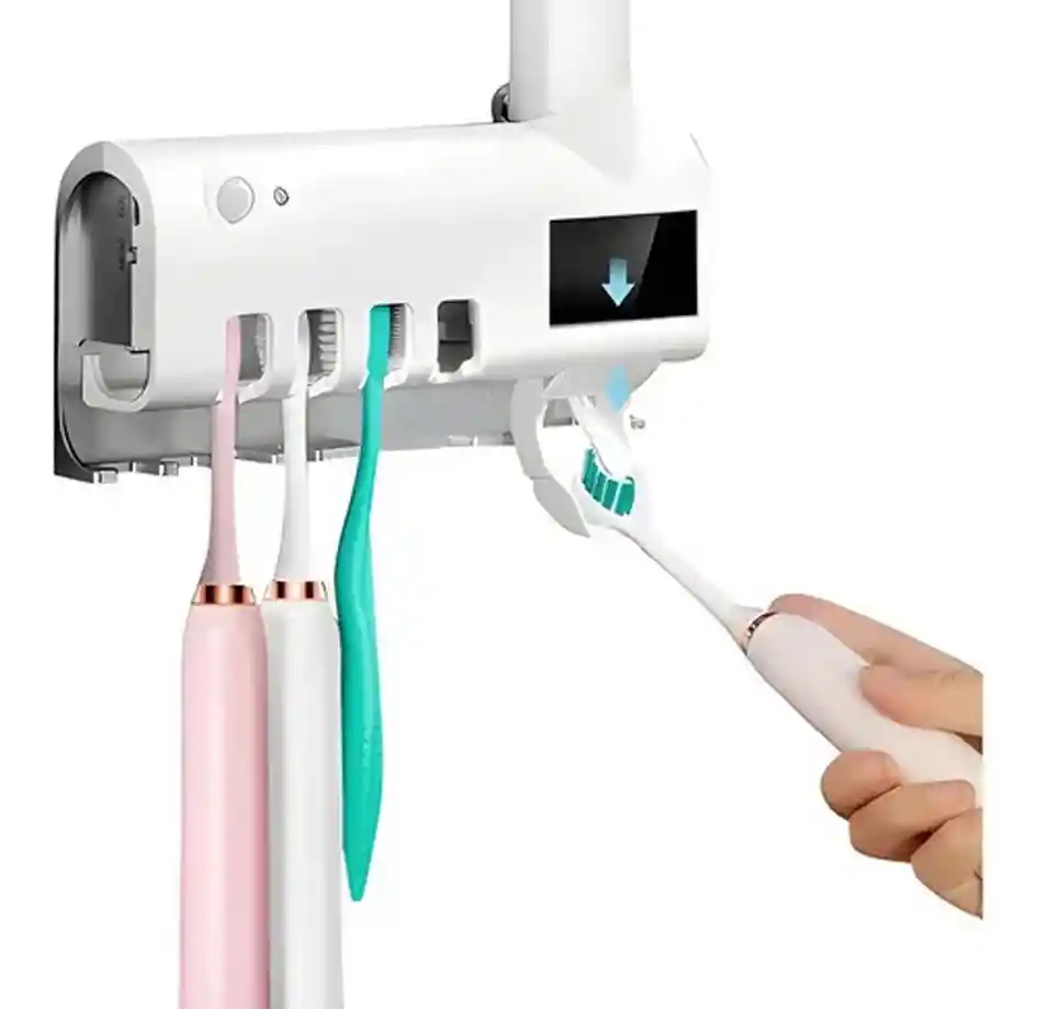 Dispensador Crema Dental + Soporte Esterilizador De Cepillos