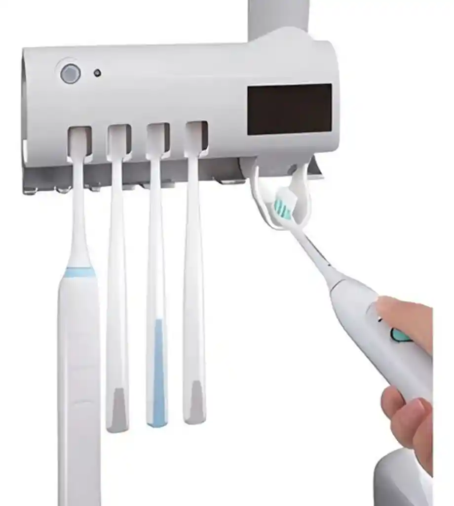 Dispensador Crema Dental + Soporte Esterilizador De Cepillos