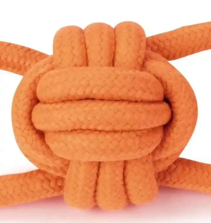 Juguete Ruff Rope Knot Tug Orange Para Perro