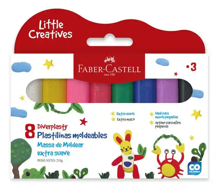Plastilina Moldeable Faber-castell X8unds Diverplasty