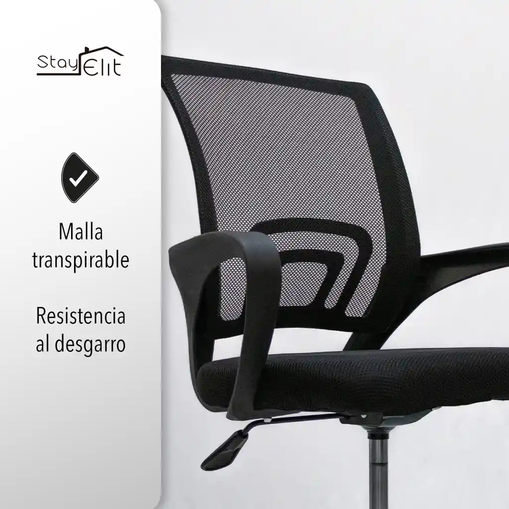 Silla Para Oficina Ergonómica Color Negro