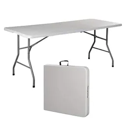 Mesa Plástica Plegable 180m Stay Elite-blanco