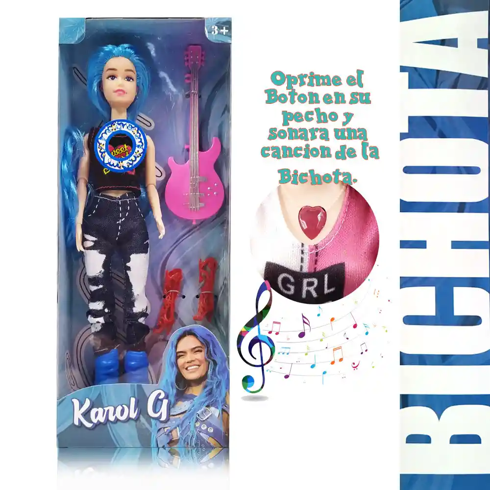 Muñecas Karol G Juguetes Figura Bichota Juguetería