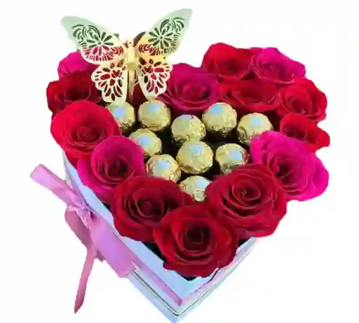Flores Corazón De Rosas San Valentin