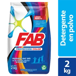 Detergente En Polvo Fab Protección Color 2Kg