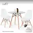 Set De 4 Sillas Tipo Eames Minimalistas Blanco Hogar Oficina