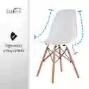 Set De 4 Sillas Tipo Eames Minimalistas Blanco Hogar Oficina