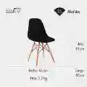 Set De 4 Sillas Tipo Eames Minimalistas Negro Hogar Oficina