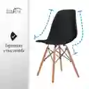 Set De 4 Sillas Tipo Eames Minimalistas Negro Hogar Oficina