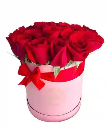 Flores De Rosas Rojas En Caja