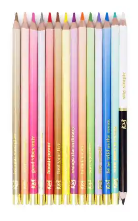 Lapices De Colores Punta Super Suave Norma Kiut Cj X15 Unds