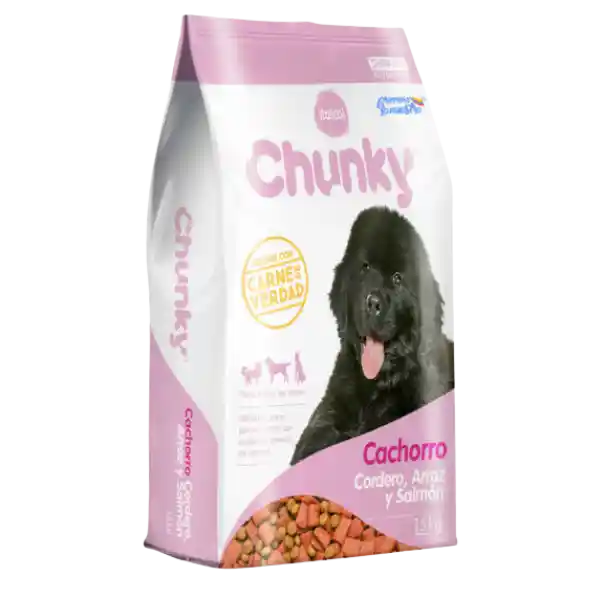 Chunky Cachorro Sabor A Cordero, Pollo Y Arroz 1.5kg