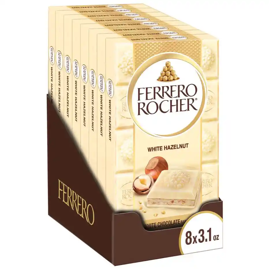 Tableta Ferrero Chocolate Blanco Con Relleno De Avellanas 90g