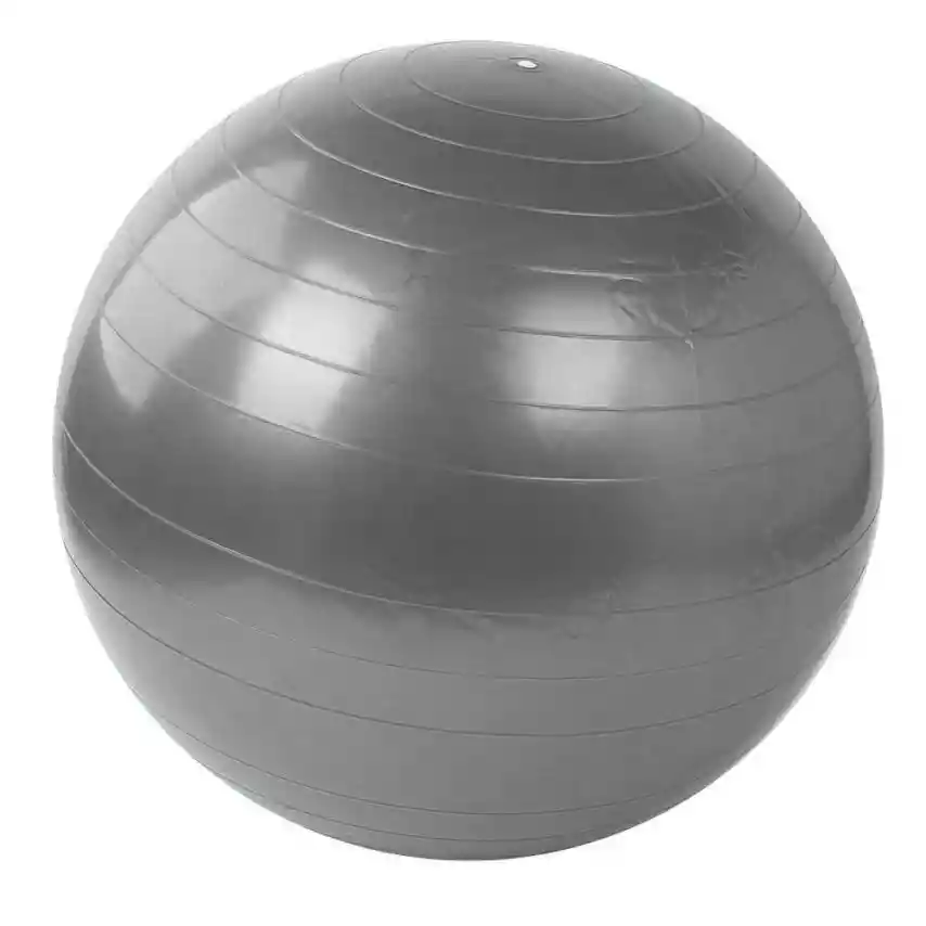 Balón Pilates 55 Cm Pelota Abdominal Yoga Terapia + Inflador - Gris