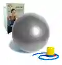 Balón Pilates 55 Cm Pelota Abdominal Yoga Terapia + Inflador - Gris