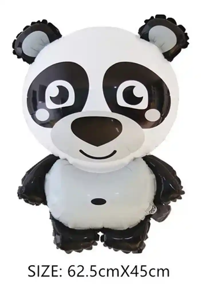 Globo Oso Panda Negro Blanco Animales Bosque 45x63cm