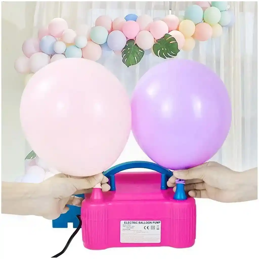 Inflador De Globos Electrico 600 Watts Doble Boquilla 110v