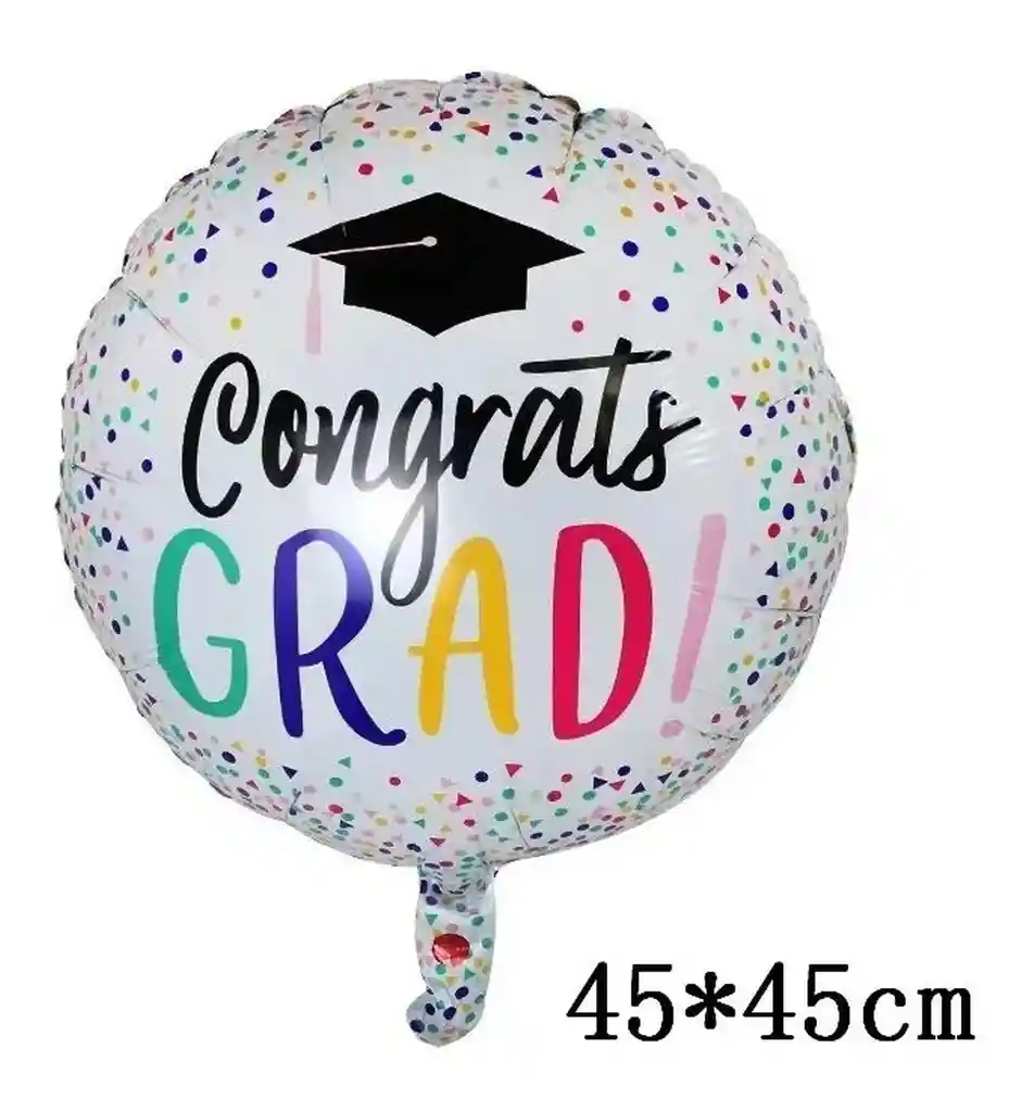 Globo Felicidades Graduado Grado Graduacion Birrete 45x45cm