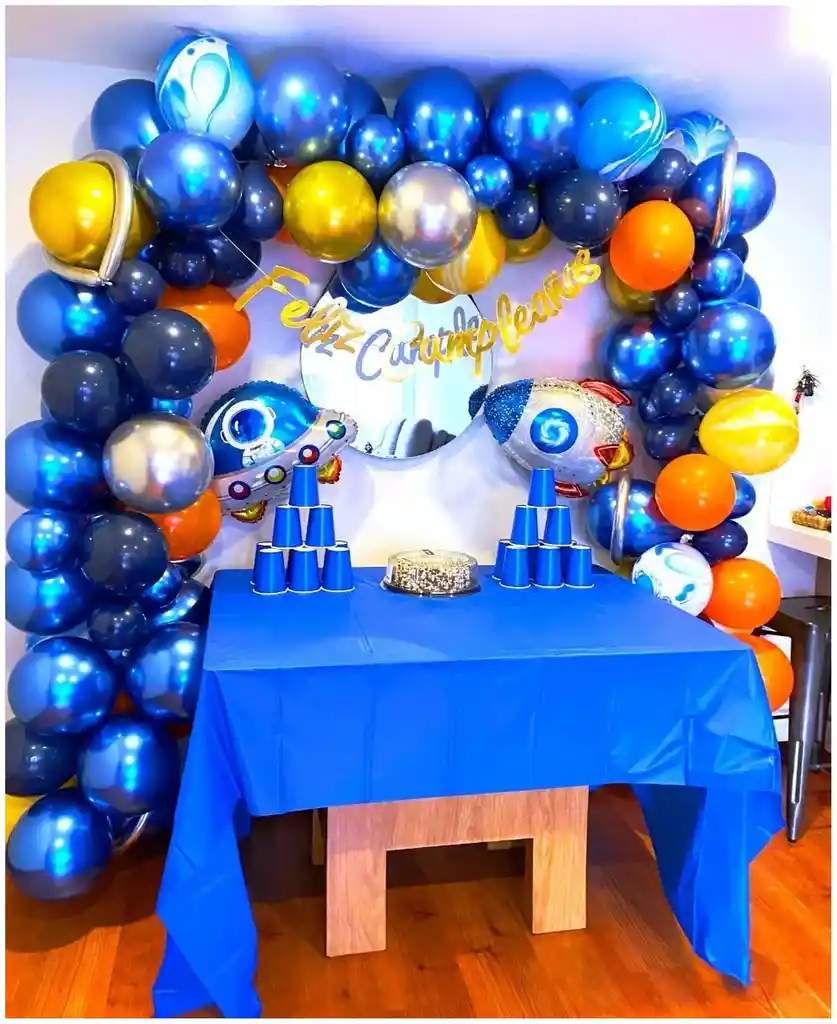 Globos Decoracion Astronauta Espacial Espacio Cumpleaños