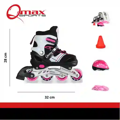 Set Patinaje Pink Epic Qmax M - Nuevo Modelo