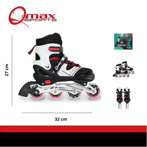 Patines Ajustables Epic Qmax L Red (excluido Iva) - Nuevo Modelo