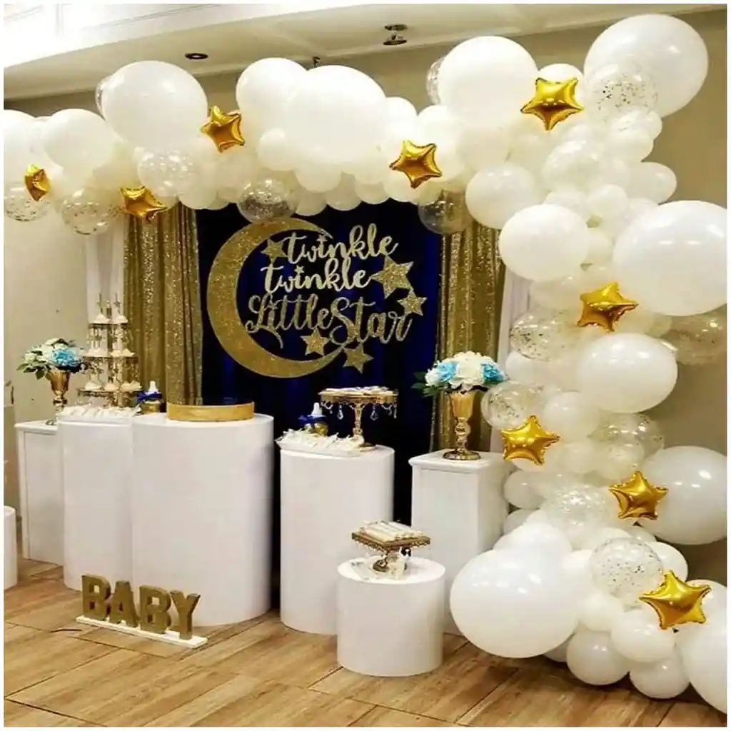 Decoracion Globo Blanco Arco Fiesta Cumpleaños Boda Grado