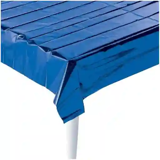 Decoración Mantel Metalizado 137x183 Cm Azul Rey