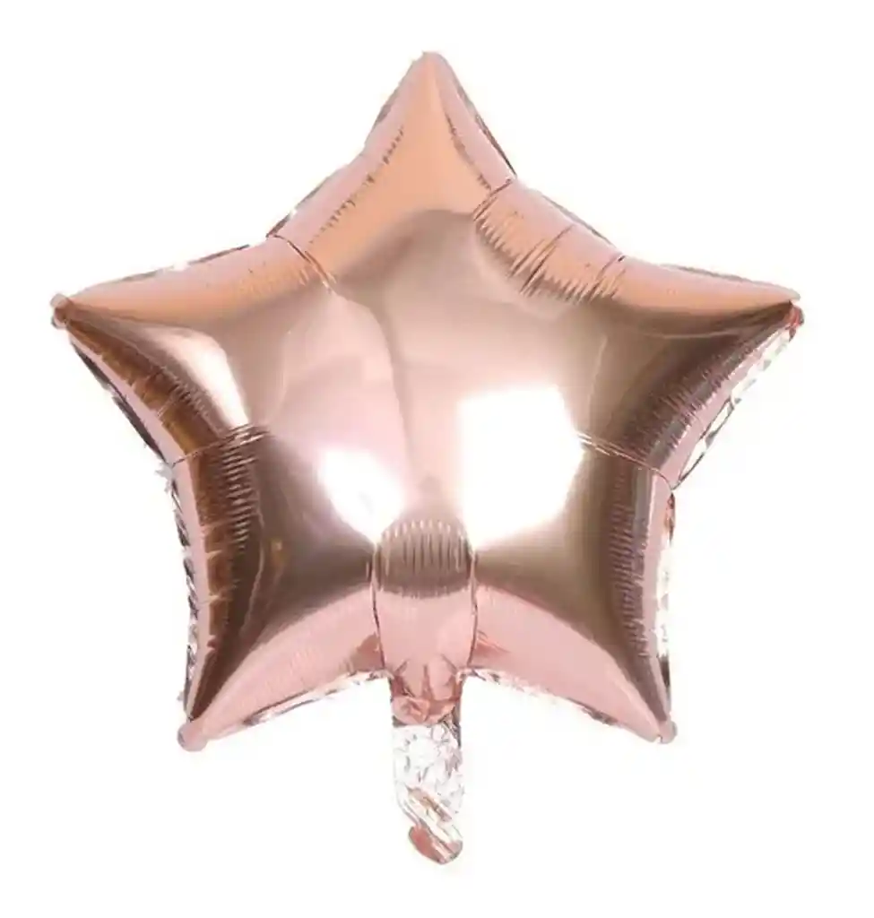 Globo Metalizado Estrella 45x45cm Oro Rosa