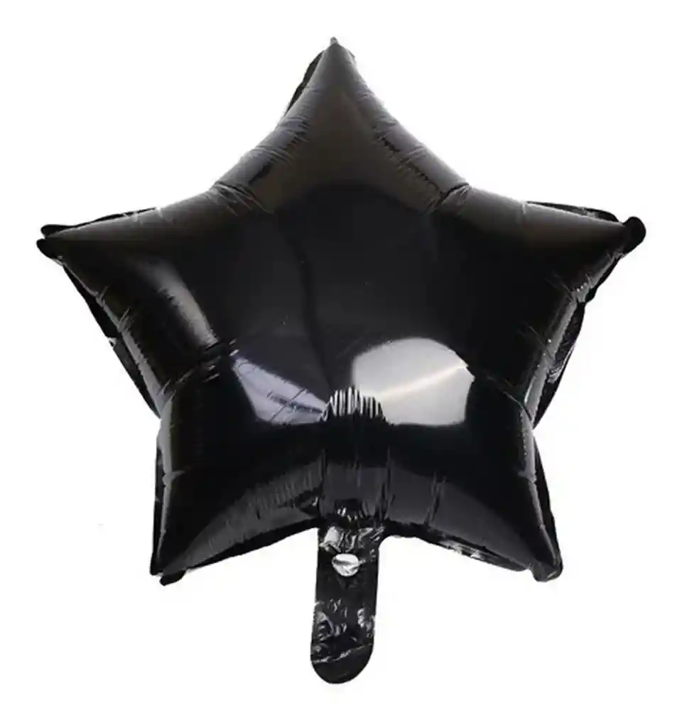 Globo Metalizado Estrella 45x45cm Negro