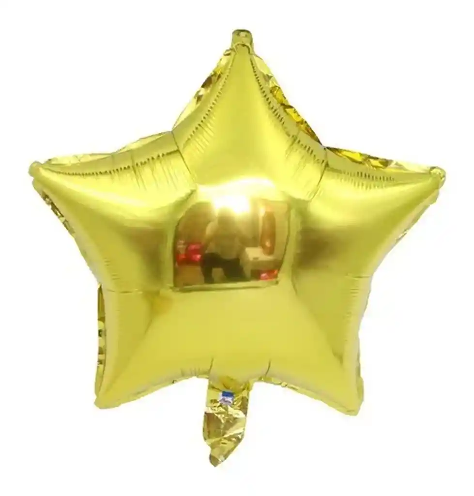 Globo Metalizado Estrella 45x45cm Dorado