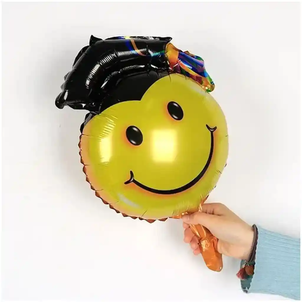 Globo Metalizado Smiley Grado Graduado 31x47cm