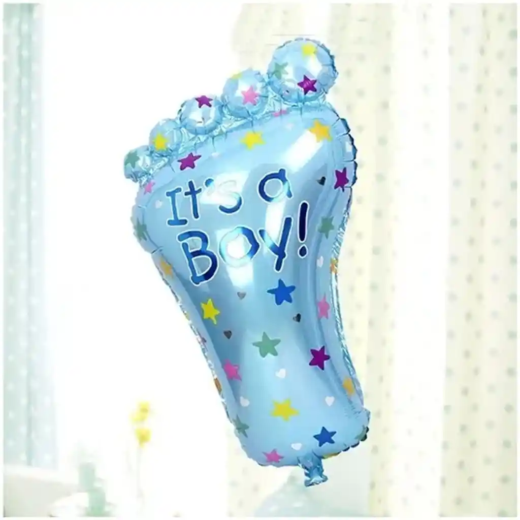 Globo Metalizado Pie Bebe Its A Boy Azul Baby Shower 44x78cm