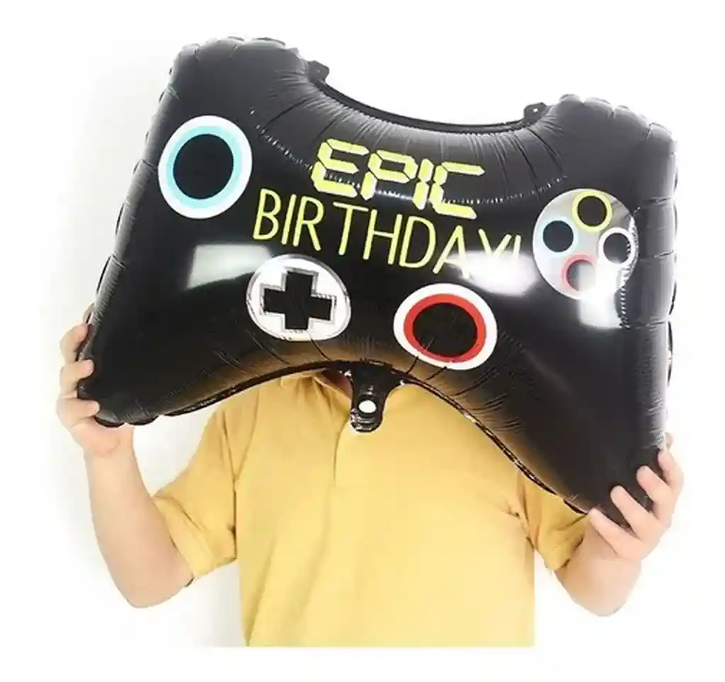 Globo Metalizado Control Video Juego Gamer Gigante 69x48 Cm