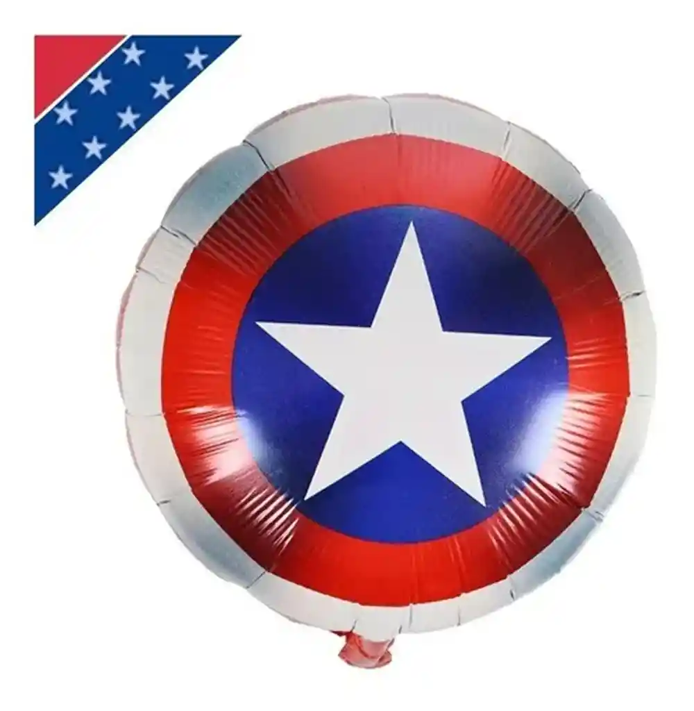 Globo Escudo De Capitan America Avengers Heroe 45x45 Cm