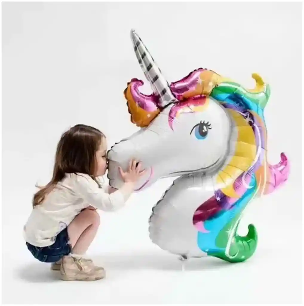 Globo Unicornio Gigante 110 X 80 Cm Arcoiris