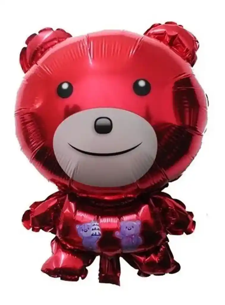 Globo Metalizado Oso Rojo 79 X 49 Cm