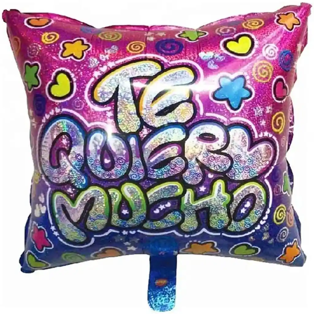 Globo Metalizado Te Quiero Mucho 43 X 43 Cm