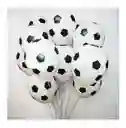 Globo Latex Balón De Futbol Blanco 30cm X 12 Unidades