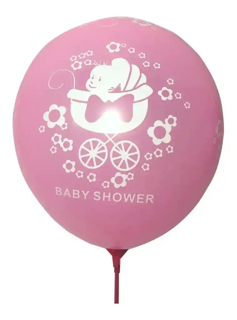 Globo Baby Shower Rosado Niña Latex 30cm