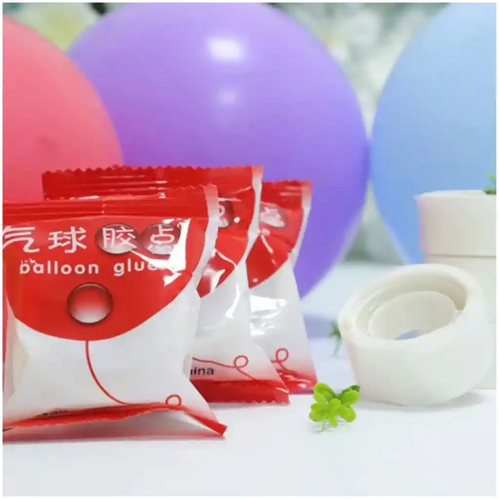 Cinta Adhesiva Para Globos 100 Puntos