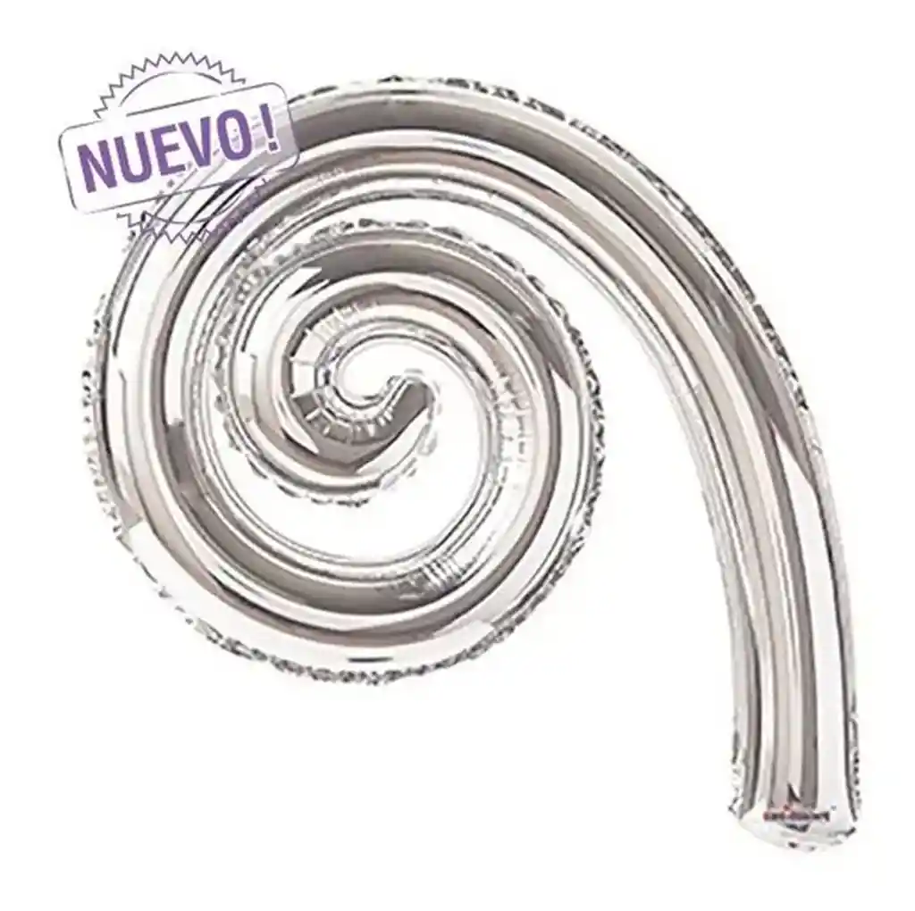 Globo Kurly Espiral Metalizado 43 X 26 Cm