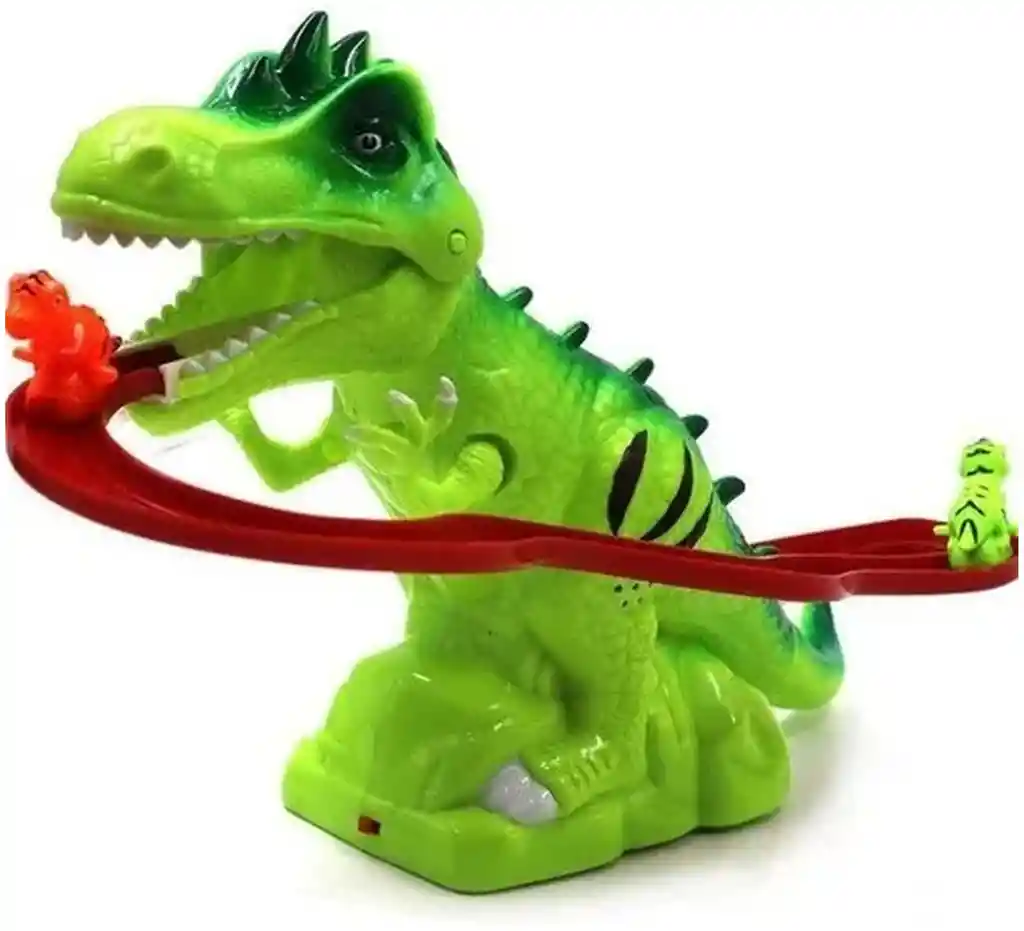 Pista Escaladora Dinosaurio Verde Con Sonido Y Luces Juguete