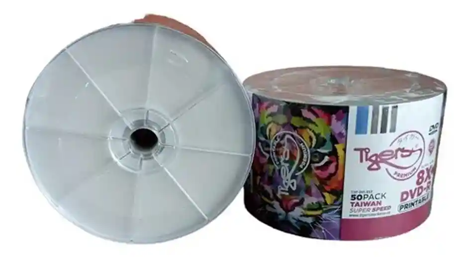 Dvd - R Virgen Tiger Imprimible En Blanco X 100 Unidades 8x