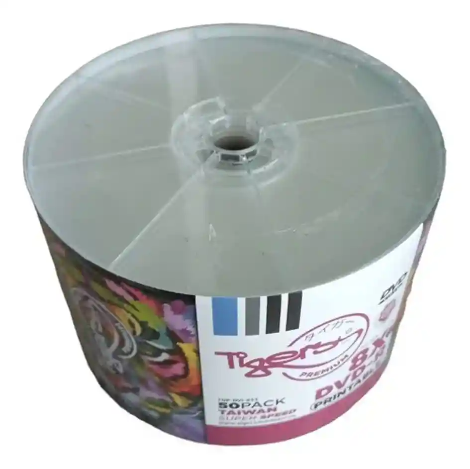 Dvd - R Virgen Tiger Imprimible En Blanco X 100 Unidades 8x